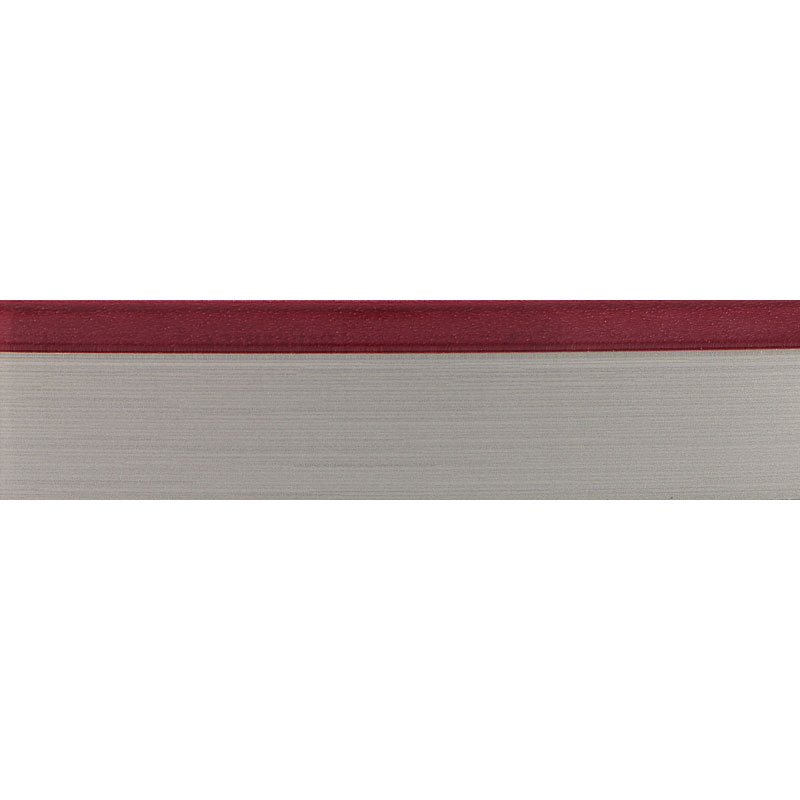 1639E Крайка ПММА Visions V-Nut Червоний / Нержавійка 23х1,3мм (100 м.п.) REHAU
