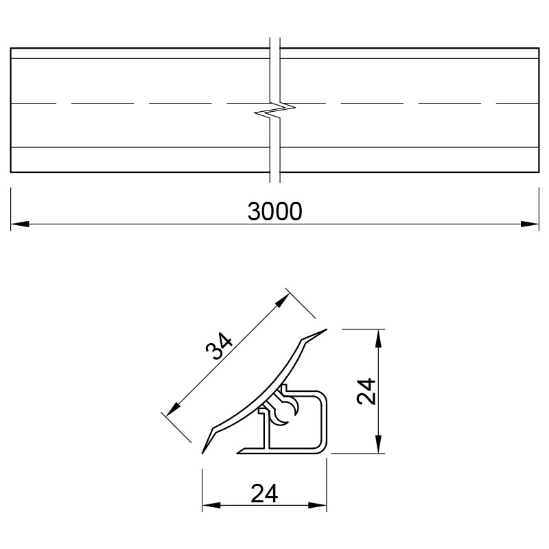Бортик узкий Thermoplast Риголлетто 286 (акс.500) 3 м