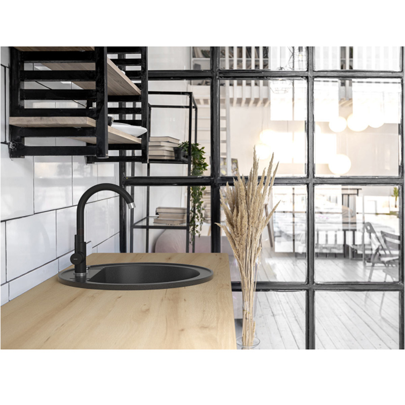 Смеситель Lugio black черный матовый Ferro