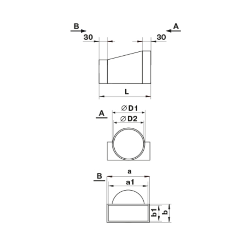 З'єднувач каналів 55 * 110/100 VENTS (511)