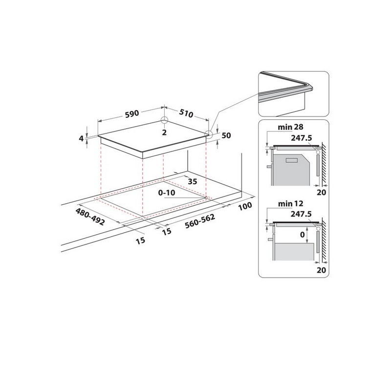 Электрическая варочная поверхность WLS5360BFW Whirlpool
