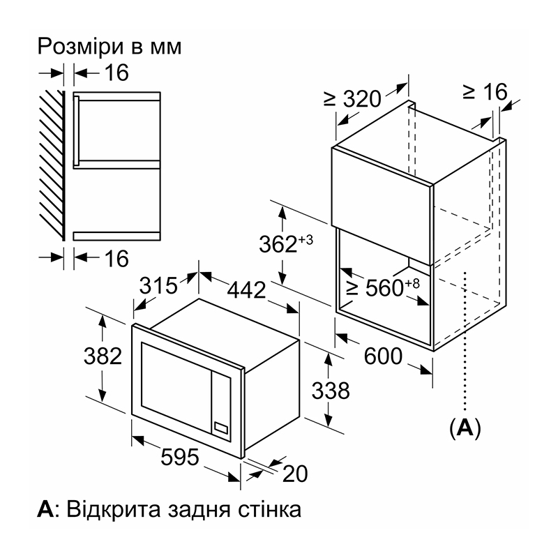 Встраиваемая микроволновая печь черная BFL623MC3 Bosch Встраиваемая микроволновая печь черная BFL623MC3 Bosch