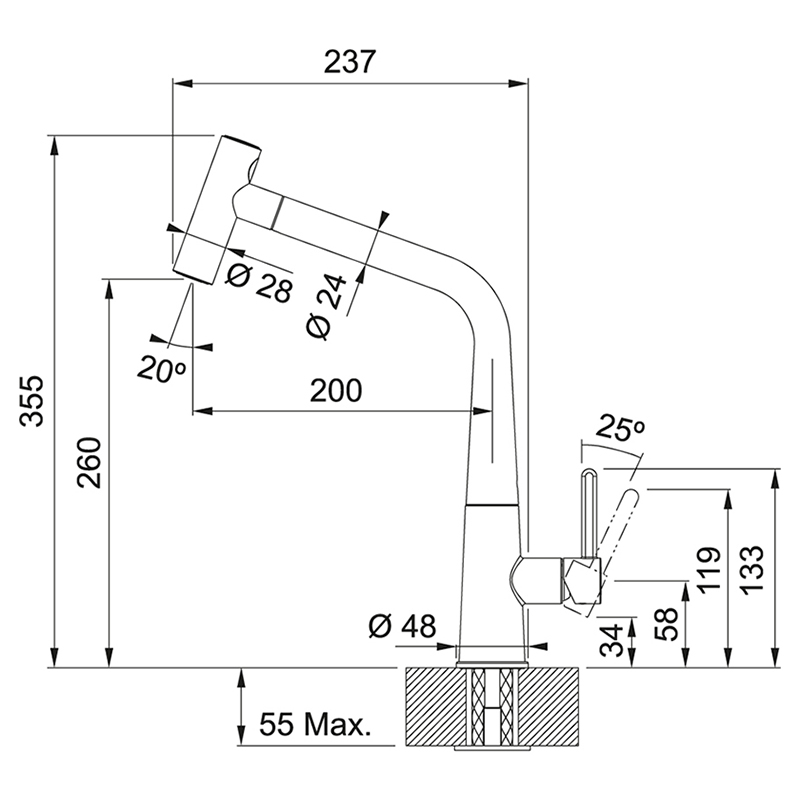 Смеситель Icon Pull Out хром (в / ш) Franke (115.0625.188) Смеситель Icon Pull Out хром (в / ш) Franke (115.0625.188)