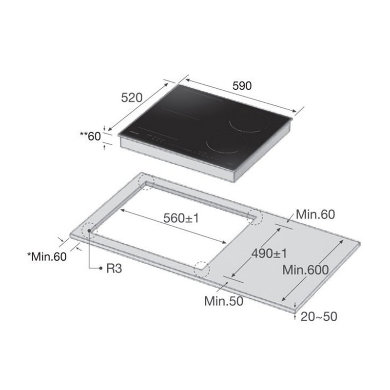 Варочная поверхность NZ64R3747BK/WT SAMSUNG