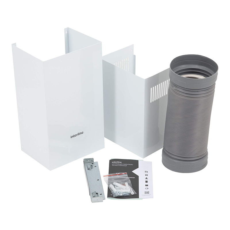 Витяжка FLOW WH A/60/GL/M 600мм біла INTERLINE