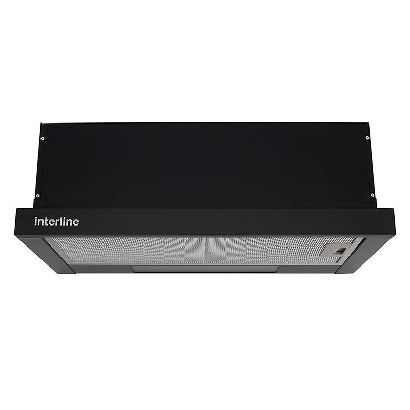 Вытяжка телескопическая SLIM BL A/60/2/T 600мм черная INTERLINE