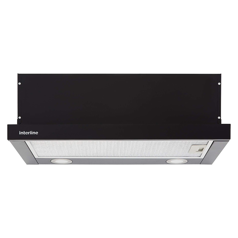 Вытяжка телескопическая SLIM BL A/60/2/T 600мм черная INTERLINE