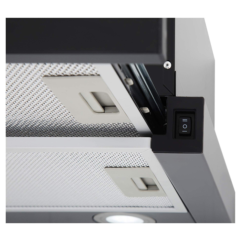 Вытяжка телескопическая SLIM BL A/60/2/T 600мм черная INTERLINE