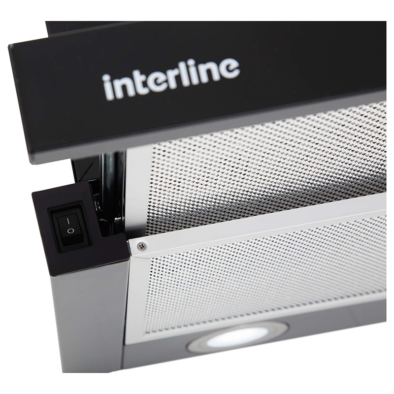 Вытяжка телескопическая SLIM BL A/60/2/T 600мм черная INTERLINE