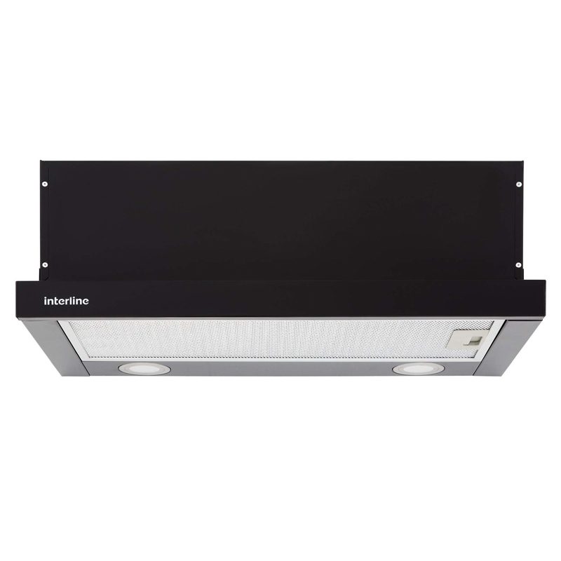 Вытяжка телескопическая DELI BL A/60/2/T 600мм черная INTERLINE Вытяжка телескопическая DELI BL A/60/2/T 600мм черная INTERLINE
