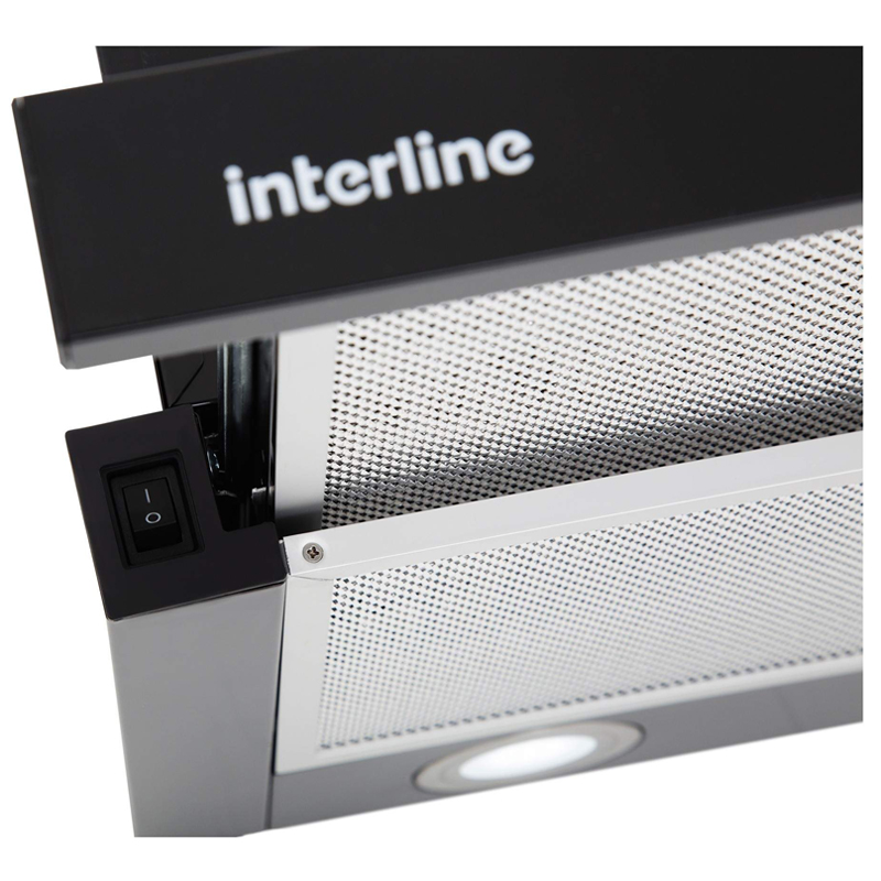 Вытяжка телескопическая DELI BL A/60/2/T 600мм черная INTERLINE Вытяжка телескопическая DELI BL A/60/2/T 600мм черная INTERLINE