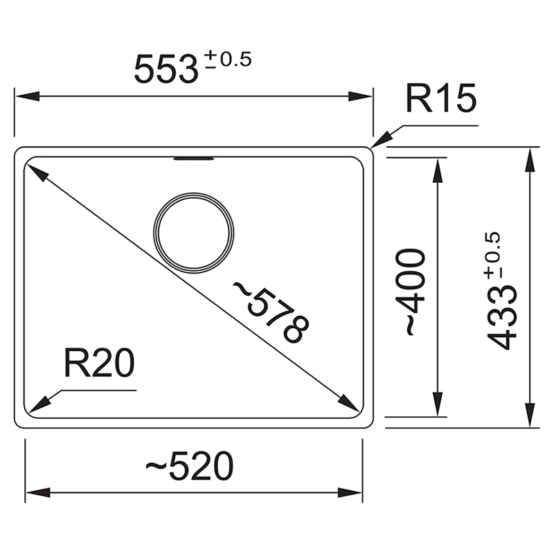 Мийка з сифоном граніт MRG 110-52, сахара (мпс) Franke (125.0701.781)