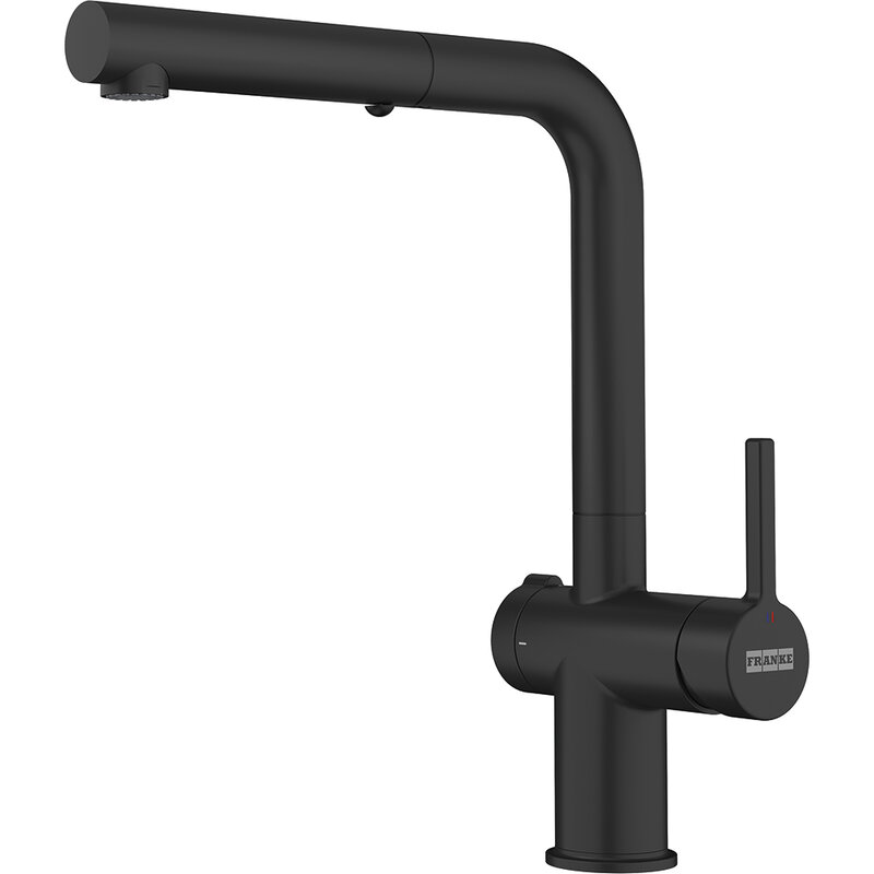 Смеситель Active Twist чёрный матовый с выносным шлангом Franke (115.0669.769) Смеситель Active Twist чёрный матовый с выносным шлангом Franke (115.0669.769)