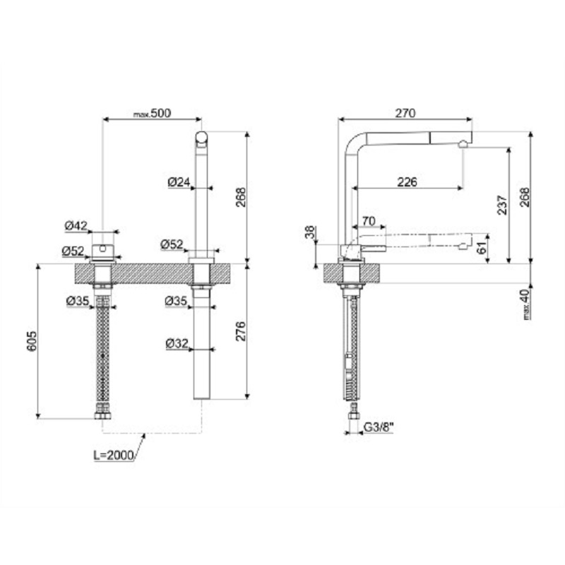 Смеситель (в/ш) хром MTD5CR Smeg