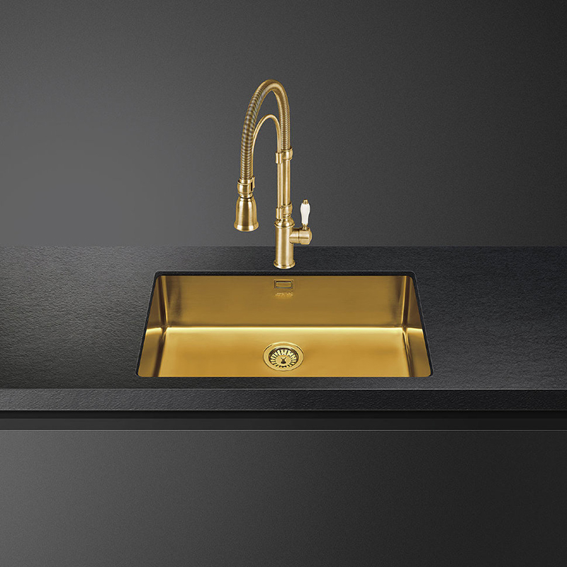 Мойка нерж. PVD (мпс) латунь VSTR71BRX Smeg