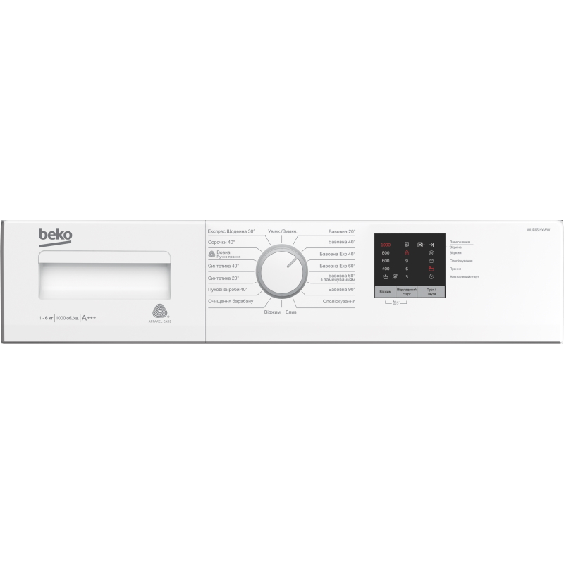 Пральна машина вузька 40см WUE6511XWW Beko Пральна машина вузька 40см WUE6511XWW Beko