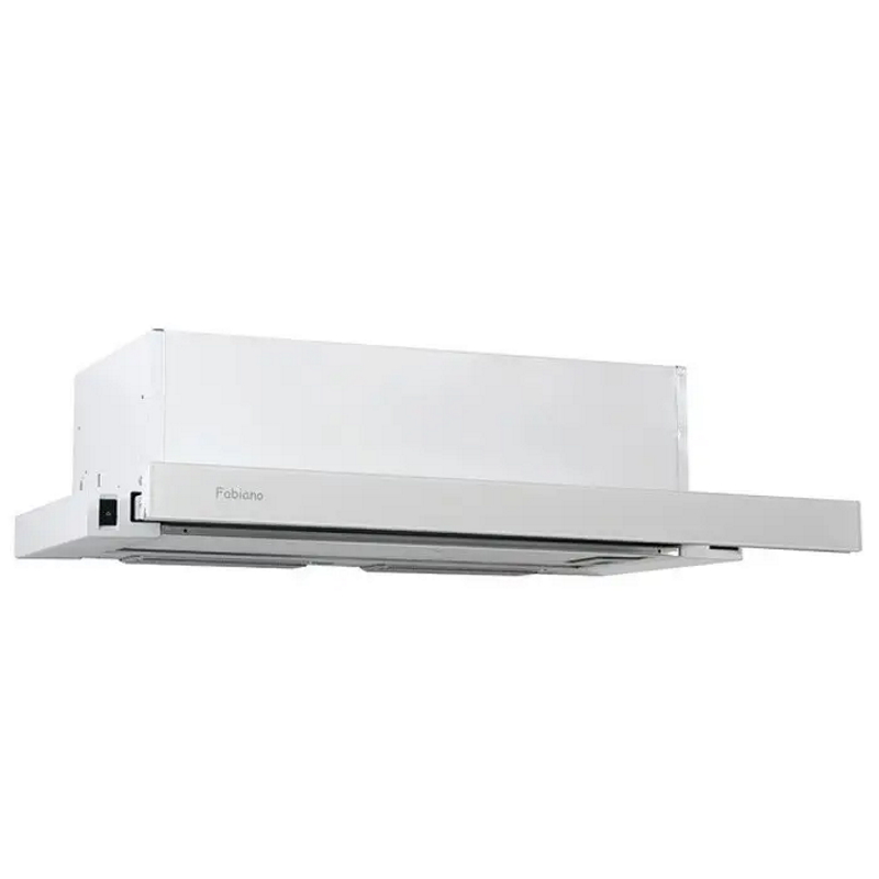 Вытяжка телескопическая белая Slim 60см Lux Glass Fabiano