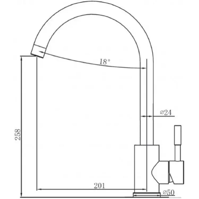 Смеситель серый металлик SKF 850 Fabiano