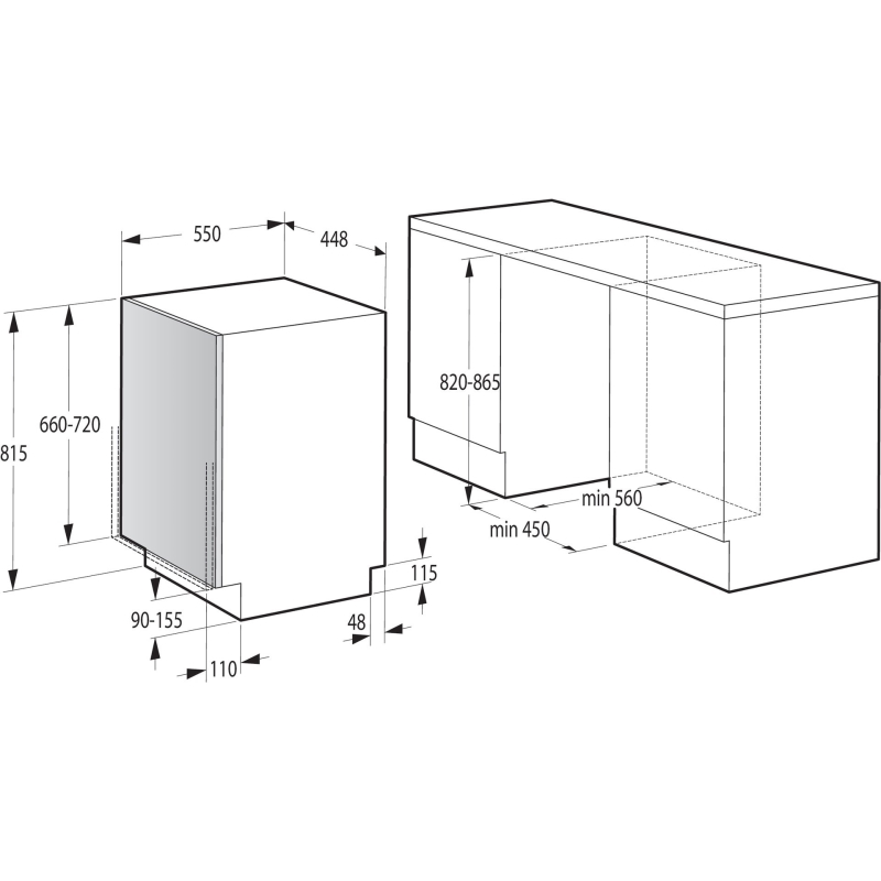 Посудомойка встраиваемая GV 520 E15 Gorenje Посудомойка встраиваемая GV 520 E15 Gorenje