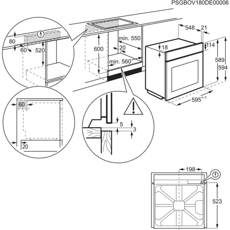 Духовой шкаф EOD3C70TK Electrolux