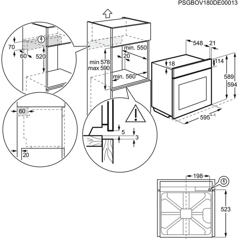 Духовой шкаф EOD3C70TK Electrolux