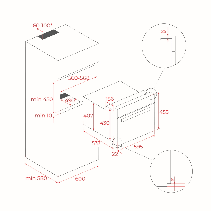 Компактный духовой шкаф HLC 8400 WH Teka (111130002)