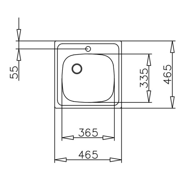 Мийка UNIVERSAL 465.465 1B нерж. сталь мікротекстура Teka (40109614)