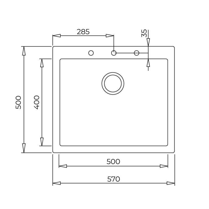 Мойка FORSQUARE 50.40 TG Tegranit светло бежевый Teka (115230007)