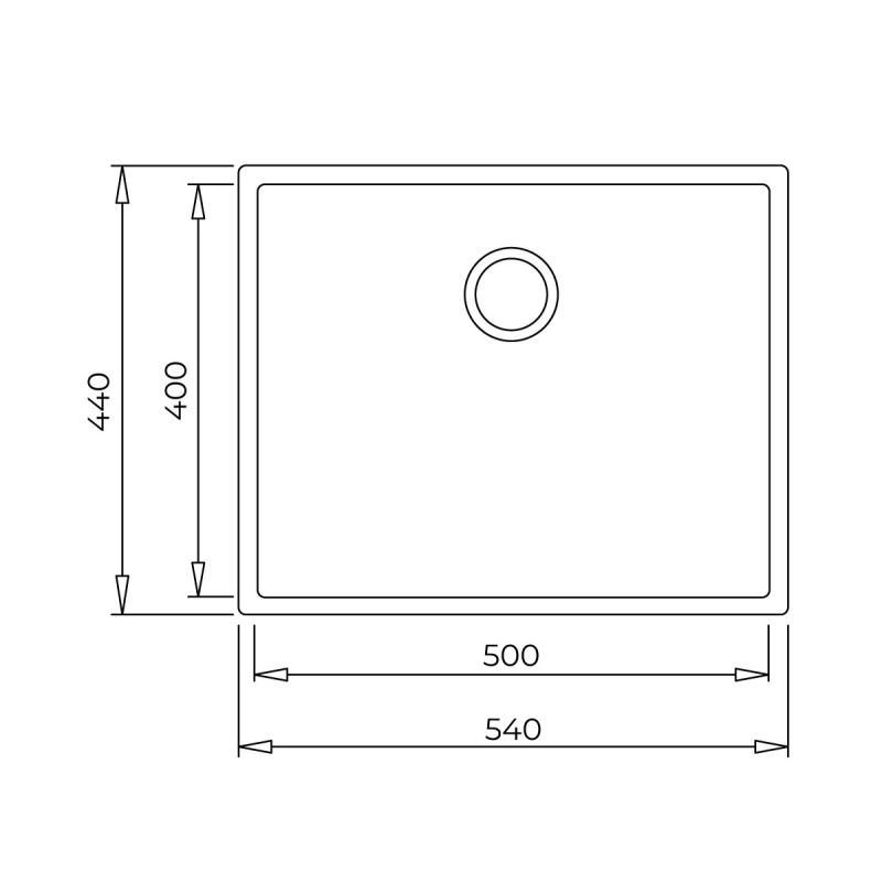 Мийка SQUARE 50.40 TG  Tegranit крем (мпс) Teka (115230023)