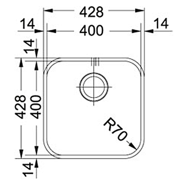 Мойка нерж. SVX 110-40 полированная (мпс) Franke (122.0039.092)