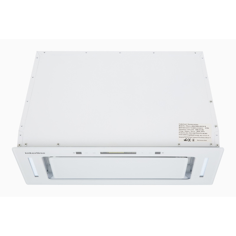 Вытяжка встраиваемая JOLLY WH A/60/GL/K белая INTERLINE