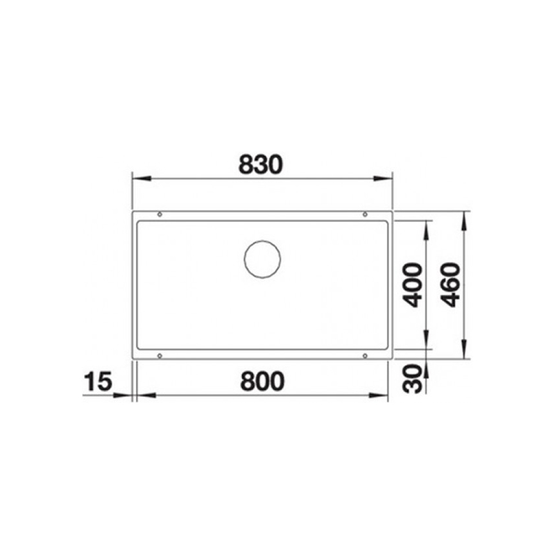 Мойка SUBLINE 800-U SILGRANIT (мпс.) темная скала BLANCO (523142)