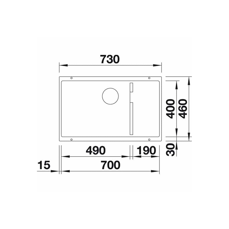 Мийка SUBLINE 700-U Level SILGRANIT (мпс.) антрацит BLANCO (523538)