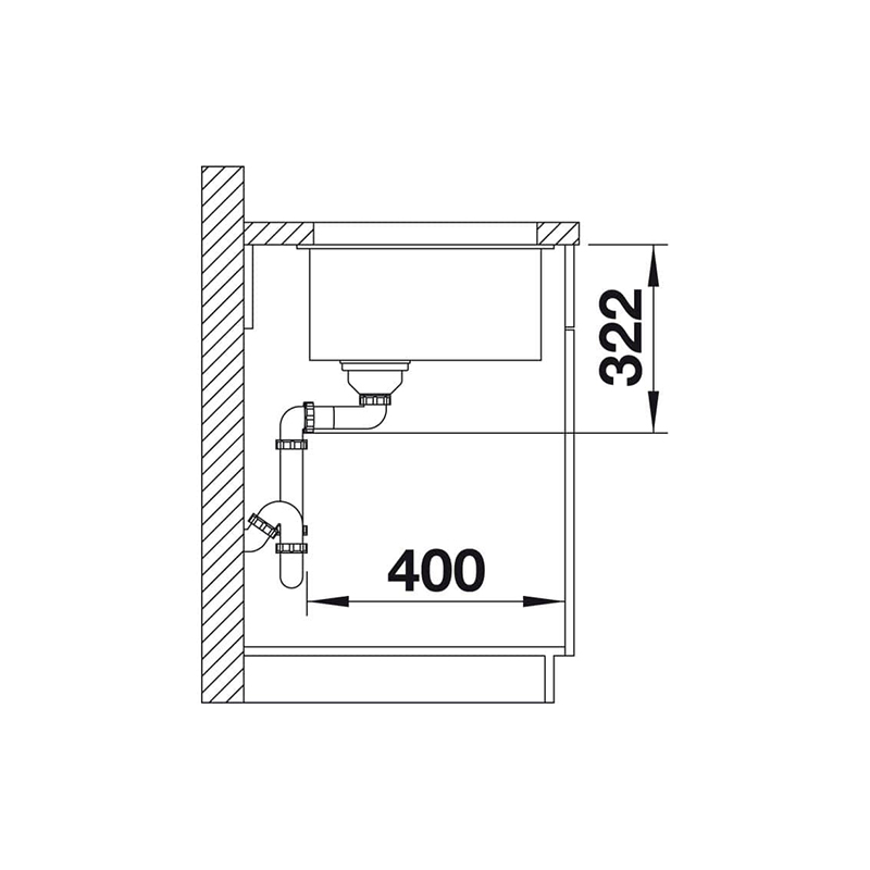 Мийка SUBLINE 700-U Level SILGRANIT (мпс.) антрацит BLANCO (523538)