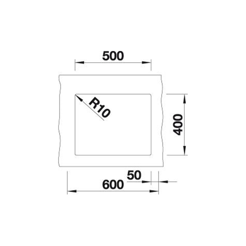 Мойка SUBLINE 500-U SILGRANIT (мпс.) черный BLANCO (525995)