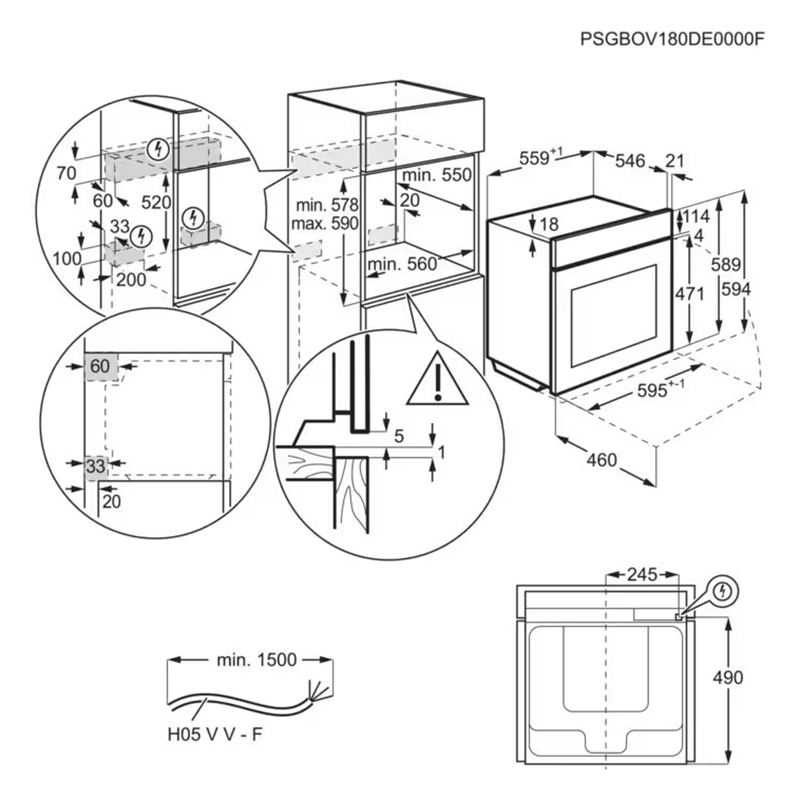 Духова шафа KOEBP39Z чорний Electrolux