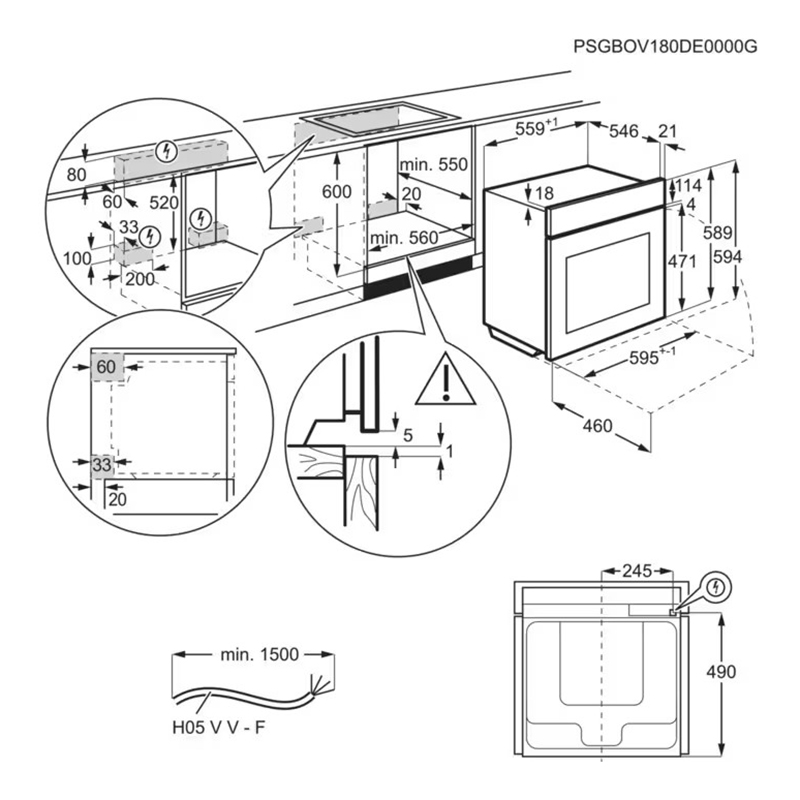 Духова шафа KOEBP39Z чорний Electrolux