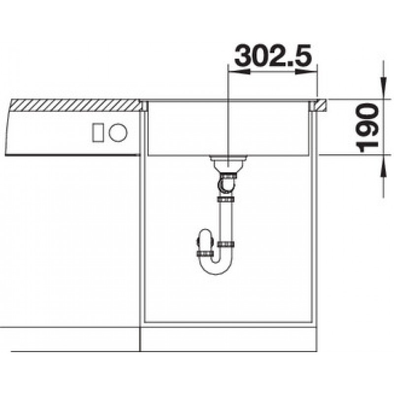 Мойка DALAGO 6-F SILGRANIT (в уровень) антрацит BLANCO (514773)