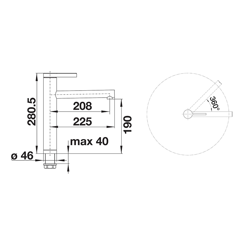 Смеситель LINEE хром BLANCO (517594) Смеситель LINEE хром BLANCO (517594)