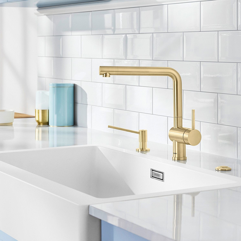Змішувач LINUS satin gold BLANCO (526683) Змішувач LINUS satin gold BLANCO (526683)