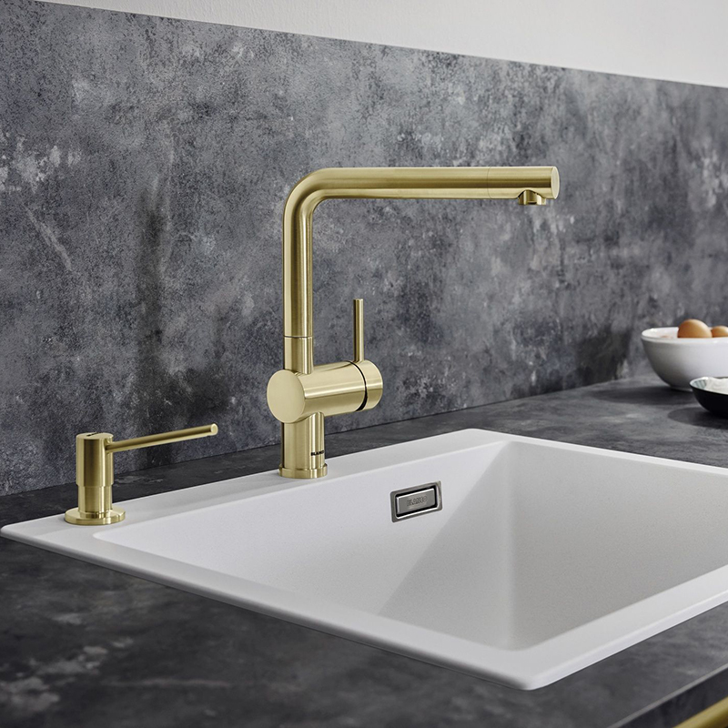 Змішувач LINUS satin gold BLANCO (526683) Змішувач LINUS satin gold BLANCO (526683)