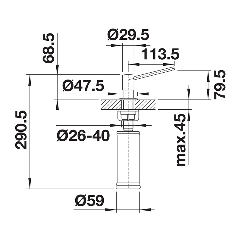 Дозатор TORRE PVD нерж. сталь BLANCO (526430) Дозатор TORRE PVD нерж. сталь BLANCO (526430)