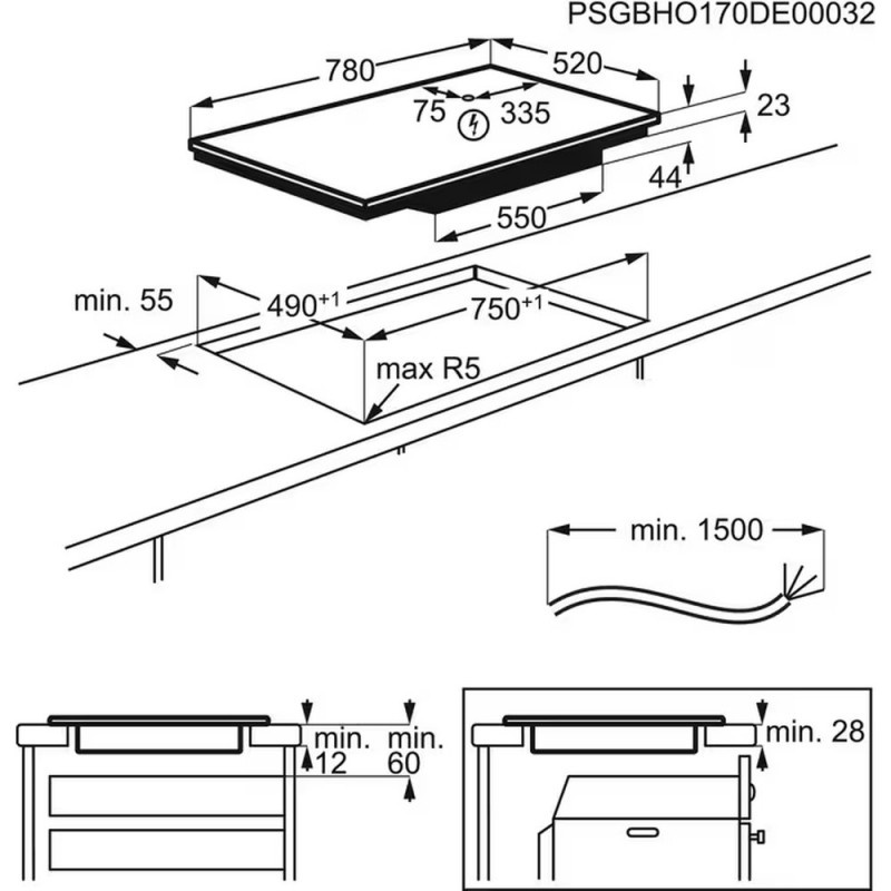 Индукционная поверхность IPE84531FB Hob2Hood AEG Индукционная поверхность IPE84531FB Hob2Hood AEG