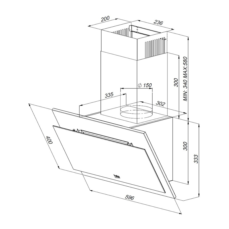 Вытяжка пристенная HCA63420B Beko Вытяжка пристенная HCA63420B Beko