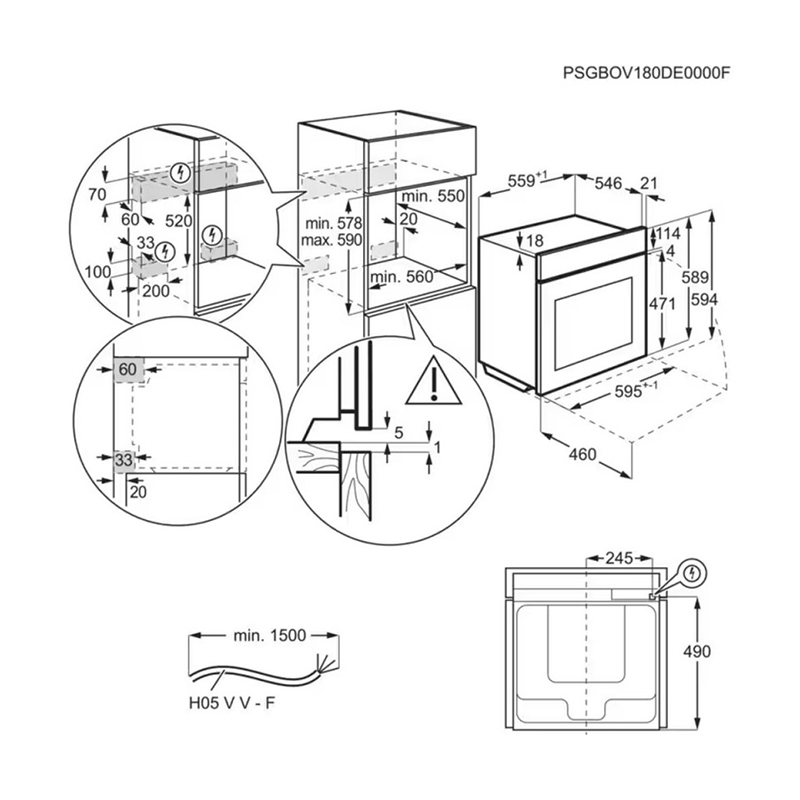 Духова шафа KOBBS39H чорний Electrolux