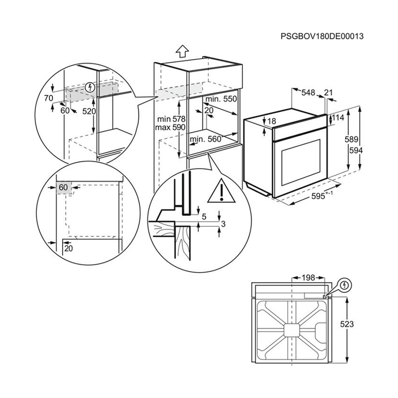 Духова шафа KOCBP39WX чорний/нерж. сталь Electrolux
