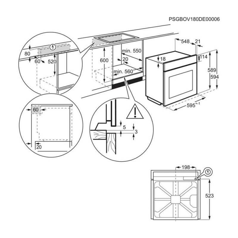 Духова шафа KOCBP39H чорний Electrolux