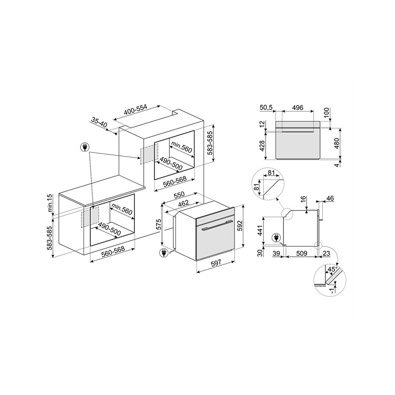 Духова шафа з НВЧ SO6102M2G Smeg Духова шафа з НВЧ SO6102M2G Smeg