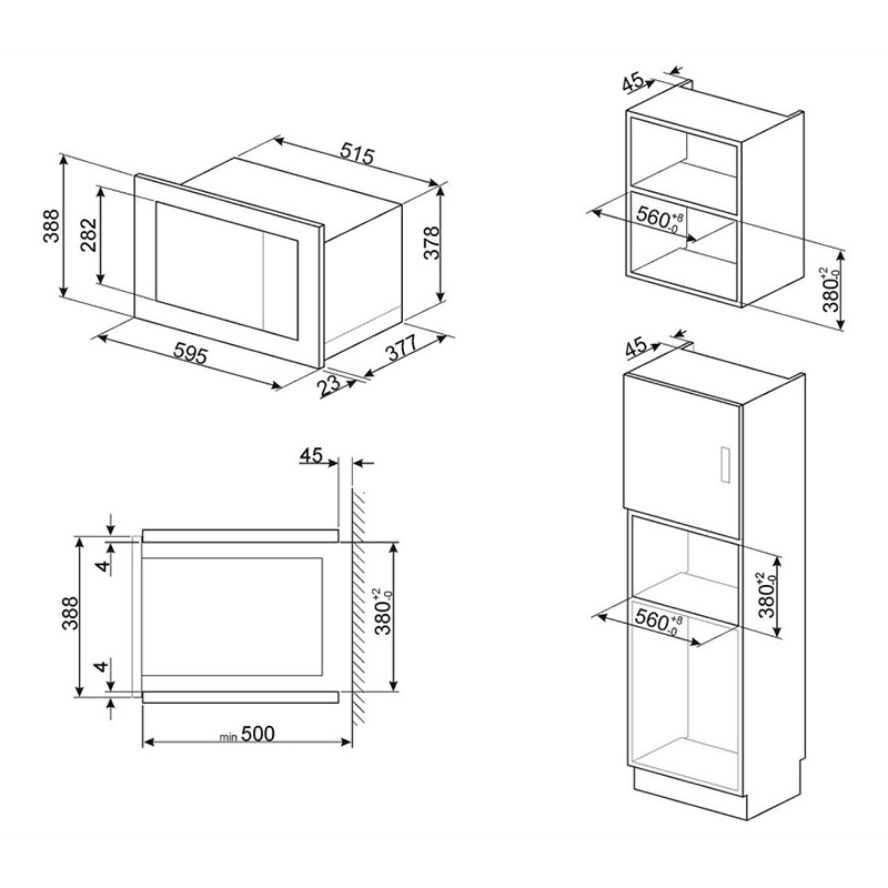 Встраиваемая микроволновая печь FMI125N Smeg