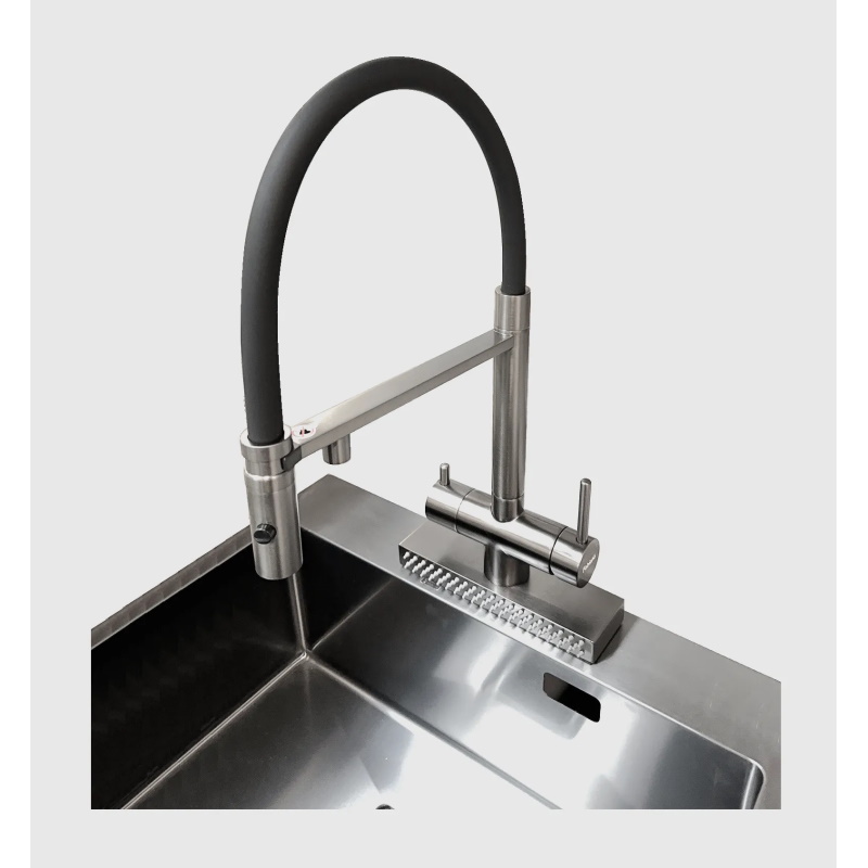 Змішувач комбінований FKMС 3124 Inox (Cascad) Fabiano Змішувач комбінований FKMС 3124 Inox (Cascad) Fabiano